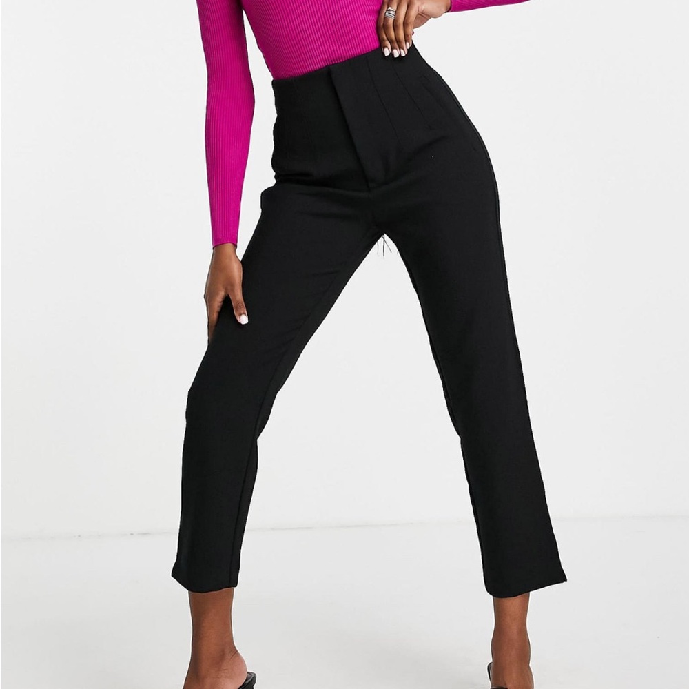 High-Waisted Black Women's trousers